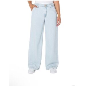 Roxy XS Wide Leg Jeans Womens Light Wash Denim Pants Kalani